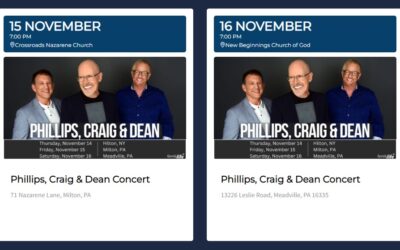 Phillips, Craig & Dean November Pennsylvania Concerts